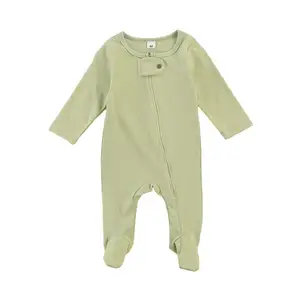 Newborn Pajamas Toddler Baby Boys Girls Sleeper Pyjamas Infant Baby Zipper Bamboo Viscose Clothes Rompers