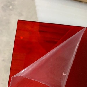 Panneau publicitaire en plastique transparent, panneau de séparation en acrylique rouge, support de rangement pour décoration intérieure - Product Image 1