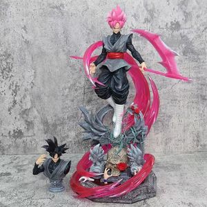 Figura de Anime de la Serie <span class=keywords><strong>Goku</strong></span> Cloud Rise, Super <span class=keywords><strong>Saiyan</strong></span> <span class=keywords><strong>Goku</strong></span> Rosa y Negro, Figura de Acción de PVC con Doble Cabeza, Modelo Coleccionable - Product Image 2