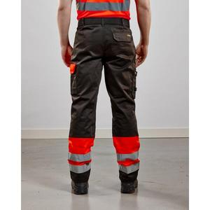 Blaklader-158418605599D104 Hi-Vis กางเกงขายาวสีแดง/ดำ-7330509374016ชุดทำงาน HI-VIS - Product Image 3