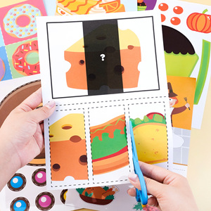 Libro de Habilidades de Corte y Pegado con Temática de Comida, Divertido y Educativo para Niños Mayores de 3 Años, Desarrolla la Motricidad Fina - Product Image 3