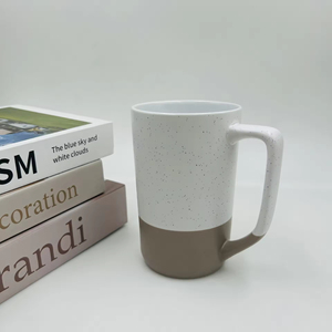 Wholesale <b>Large</b>-capacity Matte Customised logo Ceramic Coffee Mug Coffee Cup featuring a two tone colors - Product Image 3