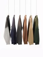 Fabricants de vêtements, sweat-shirt pour homme à col rond dégradé lavé 370g, automne et hiver, rétro, ample, manches longues