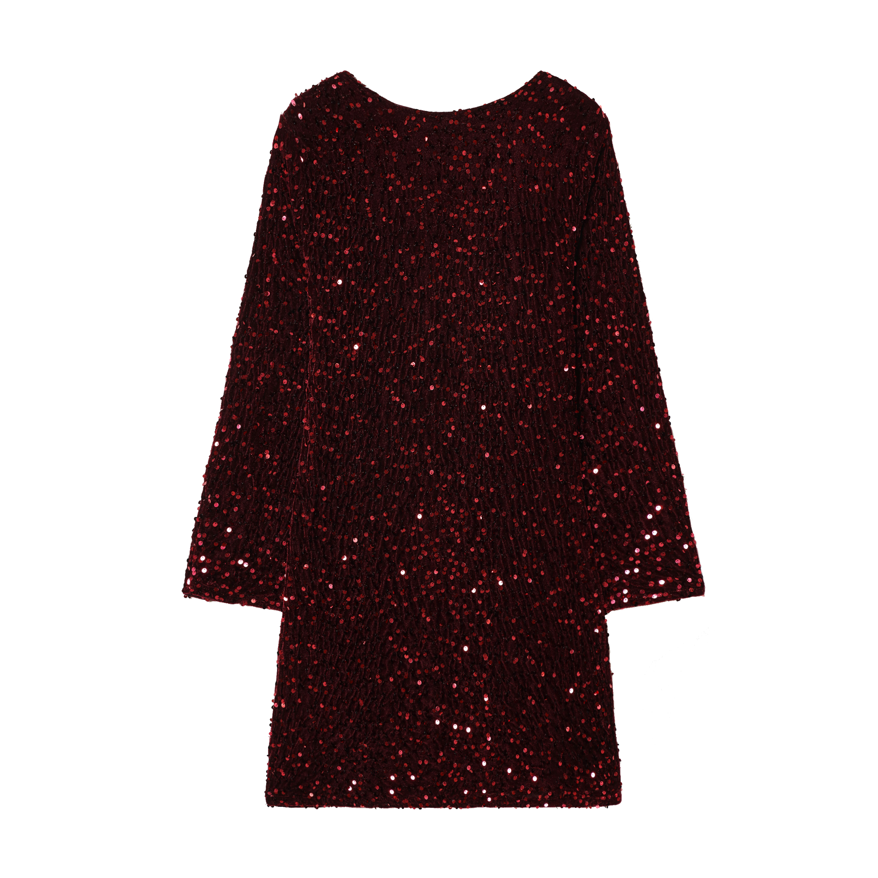Buy Red Sequin Dress Long Sleeve Elegant Cape Evening Dress | Alibaba.com