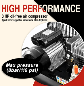 Ý loại 2065 220V 50Hz 2.2kw 3HP 100L Máy nén khí di động - Product Image 4