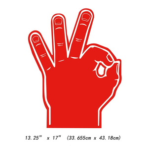Hot Sell Custom Sport Fans Giant Thick Eva Foam Cheering Giant Sponge Hands Foam Victory <strong>Fingers</strong> Promotional Foam <strong>Finger</strong> Hand - Product Image 2