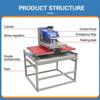 Machine de flocage pour t-shirts DSMC 40x60cm, presse à chaud à double plateau pour sublimation, pour vêtements personnalisés