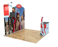 Stand d'exposition 10x10 pieds avec toile de fond personnalisée pour publicité portable et stand d'exposition