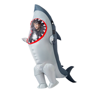 Disfraz Inflable de Tiburón <span class=keywords><strong>para</strong></span> Fiesta de <span class=keywords><strong>Disfraces</strong></span>, Mascota Animal, Disfraz Inflable de Cuerpo Completo <span class=keywords><strong>para</strong></span> Adultos <span class=keywords><strong>para</strong></span> Exteriores - Product Image 5