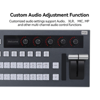 Equipo de transmisión de 12 canales, miniteclado negro magic atem studio hd blackmagic switcher vMix, panel de control de tablero de distribución