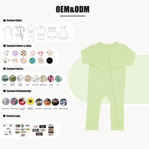 <span class=keywords><strong>Abbigliamento</strong></span> Boutique per Neonati 0-24 <span class=keywords><strong>Mesi</strong></span>, Tutina in Viscosa di Bambù, Set Tutina per Bambina con Cerniera a 2 Vie, Tutina per Neonati - Product Image 3