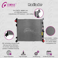 Radiateur de refroidissement du moteur COMOOL 17117559273 pour BMW Série 1 Série 3 X1 Z4 E81 E82 E84 E87 E88 E89 E90 E91 E92 E93 Radiateur en aluminium