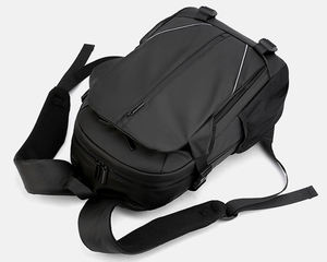 Sac à dos décontracté en nylon écologique résistant à l'eau avec fermeture éclair, léger, pour l'école, avec compartiment pour ordinateur portable en polyester - Product Image 5