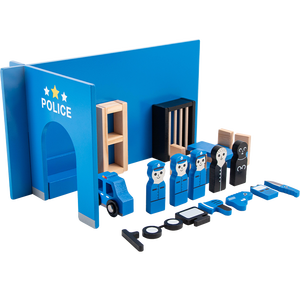 Nuovo classico gioco di polizia in legno simulato Set di giochi di ruolo kit giocattolo per ragazzi e ragazze in età prescolare - Product Image 4