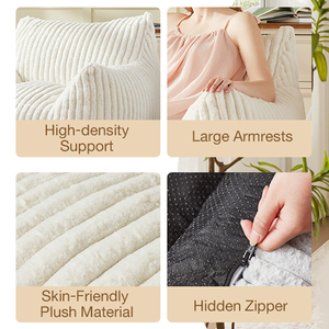 Divano a sacco in velluto a coste per bambini, comoda poltrona lounge a sacco per neonati, divano pigro da pavimento, poltrona imbottita accogliente <span class=keywords><strong>con</strong></span> braccioli per soggiorno - Product Image 5