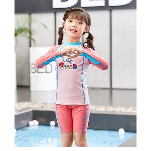 Top Quality Children 2 Piece <strong>Swim</strong> <strong>Set</strong> <strong>Boys</strong> Girls Wet Suit Sun Block Long Sleeve Kids Diving Suit Split Swimsuit - Product Image 2