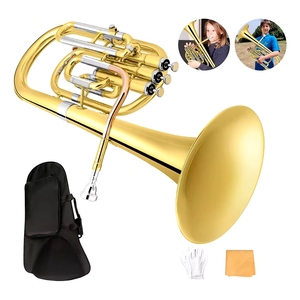Trompette alto Sanli Key Eb de haute qualité avec corps en laiton, embouchure en bronze phosphoreux et étui - Product Image 2
