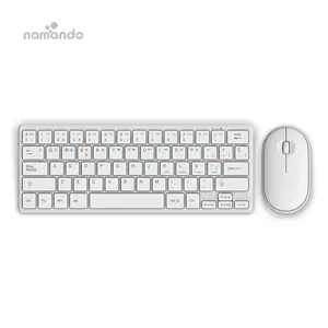 Office-Maus und Tastatur-Combo buntes 2.4G drahtloses Mini-Metall-Tastatur-Maus-Set 60 % Design für Computer PC