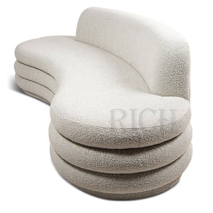 Mobili per Salotto Moderni, Grande Divano Curvo Moderno, Set di <span class=keywords><strong>Divani</strong></span> <span class=keywords><strong>e</strong></span> Poltrone Lunghe Curve, Divano ad Arco Minimalista Italiano - Product Image 4