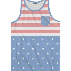 Camiseta sin Mangas con Símbolos Americanos para Hombre, Tejida en 100% Algodón, Informal, Transpirable, Ecológica, de Secado Rápido, con Iconos Americanos Clásicos - Product Image 5