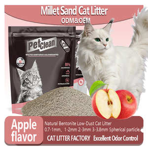 Bestseller Umweltfreundliche Spülbare Kleine Granulate mit Apfelduft Katzenstreu Pfotenfreundlich für Kleintiere Schnelle Absorption Keine Pfotenverstopfung - Product Image 1