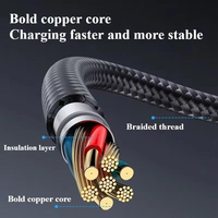 Kabel Data USB Type-C 2 in 1 Nylon Braided 60W 3A Pengisian Cepat untuk iPhone 15 16 17 Samsung Xiaomi Oppo Ponsel