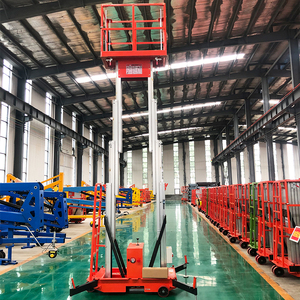 Plataforma Elevadora Eléctrica de Alta Durabilidad, 12M, 200Kg, 220V, con Batería, Antivuelco, Doble Mástil, de Aluminio - Product Image 6