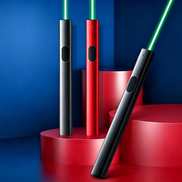 Penunjuk Presentasi Genggam yang Dapat Disesuaikan, Pointer Isi Ulang dengan Lampu Merah Hijau Ganda untuk Real Estat & Ruang Kelas Pabrik