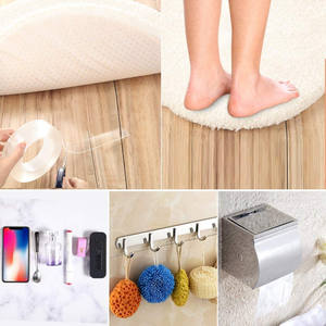 Transparente multiusos lavable reutilizable 1mm 2mm espesor Gel pegatina Nano cinta adhesiva <span class=keywords><strong>de</strong></span> doble cara - Product Image 4