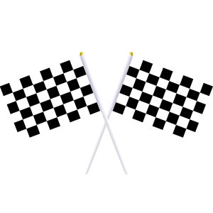 ธงตาหมากรุก14X21CM 8.5 ''X 5.5'' ธงมือติดธงตาหมากรุกสีดำและสีขาวแข่งธงโพลีเอสเตอร์ - Product Image 1