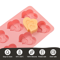 Moule en silicone en forme de cœur Candyer pour bougies, chocolat, fondant, plâtre, décoration de gâteaux, Saint-Valentin, vente en gros