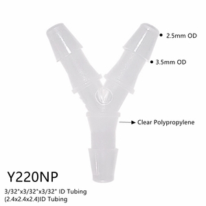 Conector de Tubería en Y de Plástico de 1/8"x1/8"x1/4" con 3 Vías, Conexión de Tubería con Púas para Suministro de Agua a Baja Presión - Product Image 4