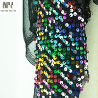 Tissu Nanyee Textile Rainbow Light respirant à 4 voies avec dos en maille et paillettes pour chapeau béret