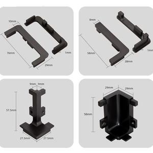 Soporte de tapa de extremo de mango de perfil de aluminio Gola conectores internos y externos de perfil de aleación de zinc - Product Image 3