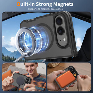 Étui de <span class=keywords><strong>téléphone</strong></span> magnétique puissant OEM avec design ultra-fin pour <span class=keywords><strong>iPhone</strong></span> 18, anti-traces de doigts, rebords surélevés pour écran/appareil photo, protection contre les chutes - Product Image 4