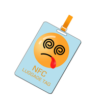 Etiqueta de Equipaje RFID de PVC, Etiqueta de Equipaje NFC Personalizada Impresa para Rastreo de Maletas de Viaje