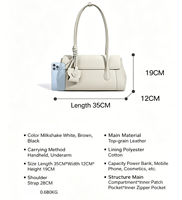 Nouveauté Sac à main en cuir véritable haut de gamme grande capacité pour femme, sac à bandoulière tendance petit format carré, sac sous le bras