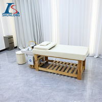 SHUNLONG prix usine Salon cadre en bois massif Thai cheveux lavage lit de Massage tête Spa shampooing lit