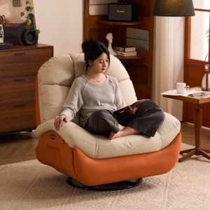Ghế massage hiện đại cao cấp, thoải mái, kiểu dáng phòng khách, có chức năng rung, bọc vải và khung kim loại - Product Image 5