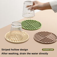 Offre Spéciale polyvalent Silicone sous-verres Place tapis de séchage résistant à la chaleur Pot dessous de plat antidérapant Table à manger Pad maison cuisine