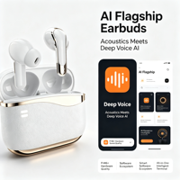 Écouteurs de jeu sans fil intra-auriculaires Mini TWS avec réduction de bruit active (ANC) et environnementale (ENC), et application d'assistant IA pour le sport et la musique