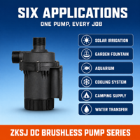 Pompe submersible manuelle BLDC 13500L/H, transfert pneumatique péristaltique à chaud, surpresseur d'eau propre 10m, personnalisable OEM