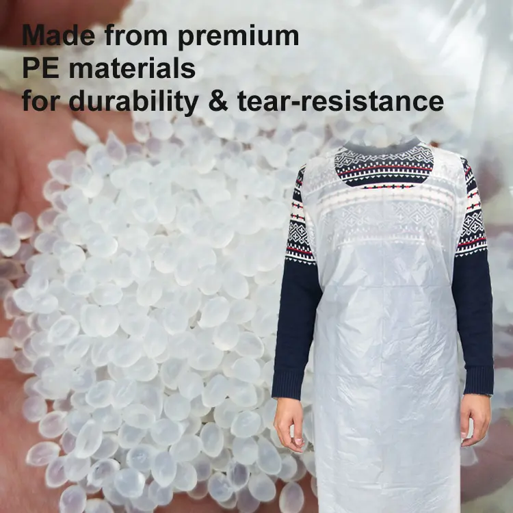 PE Apron Disposable Waterproof LDPE Polyethylene Hospital Apron