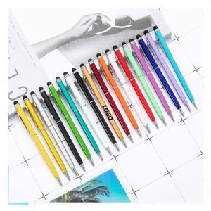 Stylos à bille personnalisés pour écrans tactiles, compatibles avec les téléphones, les tablettes, les stylos 2-en-1 - Product Image 1