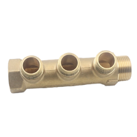 Collecteur de plomberie en laiton forgé, 10 pièces de 16mm pour tuyau multicouche