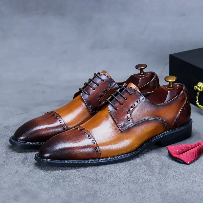Модная обувь из натуральной кожи; Размер 46; Офисные итальянские мужские туфли ручной работы; Оксфорды; Мужские модельные туфли; Роскошные