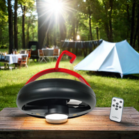 Ventilador de emergencia para acampar suspendido con luces LED Función de sincronización de brillo de tres niveles para ventiladores pequeños