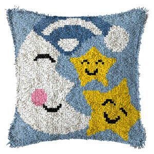 Kit de <span class=keywords><strong>crochet</strong></span> pour coussin DIY, broderie imprimée artisanale, ensemble de travaux d'aiguille au <span class=keywords><strong>crochet</strong></span> - Product Image 1