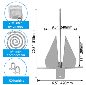 Ancla Danforth <span class=keywords><strong>HHP</strong></span> (HY-14) AC-14 de 250 kg a 25 toneladas - Product Image 2