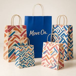Bolsa de Papel Kraft Ecológica para Pan, Galletas, Productos de Panadería y Compras, 50 cm, MOQ Bajo, Logotipo Personalizado - Product Image 4